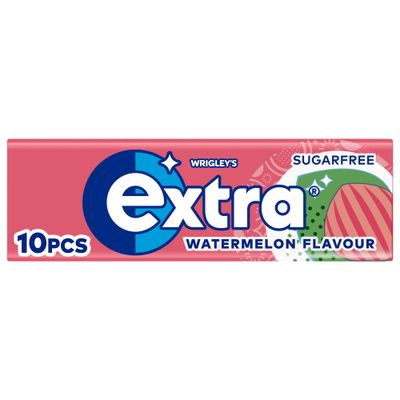 Extra Watermelon Flavour Sugarfree Chewing Gum, 10 pieces