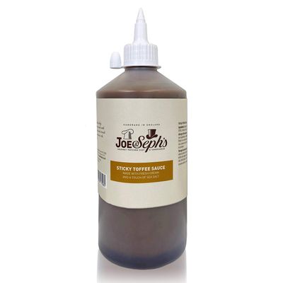 Joe & Sephs Sticky Toffee Caramel Sauce (1x1kg) 1 Star Great Taste Award, caramel drizzle, ice cream sauce, caramel sauce for coffee, vegetarian, home baking, cakes