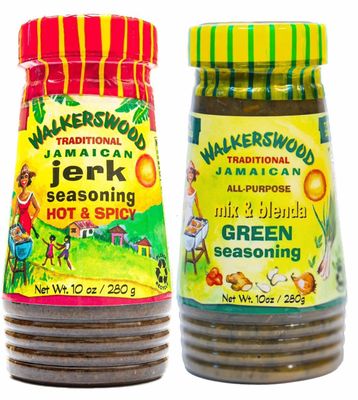 Walkerswood Jamaican Seasoning Combo (Jerk Hot&amp;spicy, Green Seasoning All Purpose) 280g