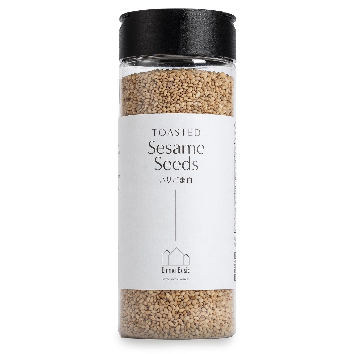 Emma Basic - Roasted White Sesame Seeds 150g High Fibre Source of Protein Vegan Rich Aroma Antioxidants Simply sprinkle