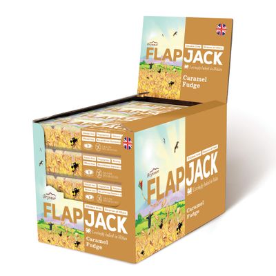 Brynmor Flapjack Caramel Fudge 20 x 80g Gluten Free Wheat Free Source of Fibre