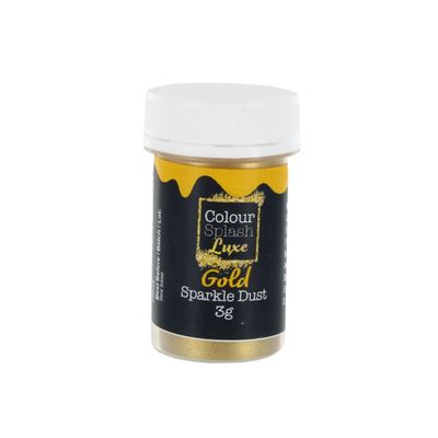 Colour Splash Luxe Gold Sparkle Dust, Food Colouring Glitter Powder For Cake Decorating &amp; Baking, Colour Fondant, Icing, Toppers, Modelling Paste - 3g