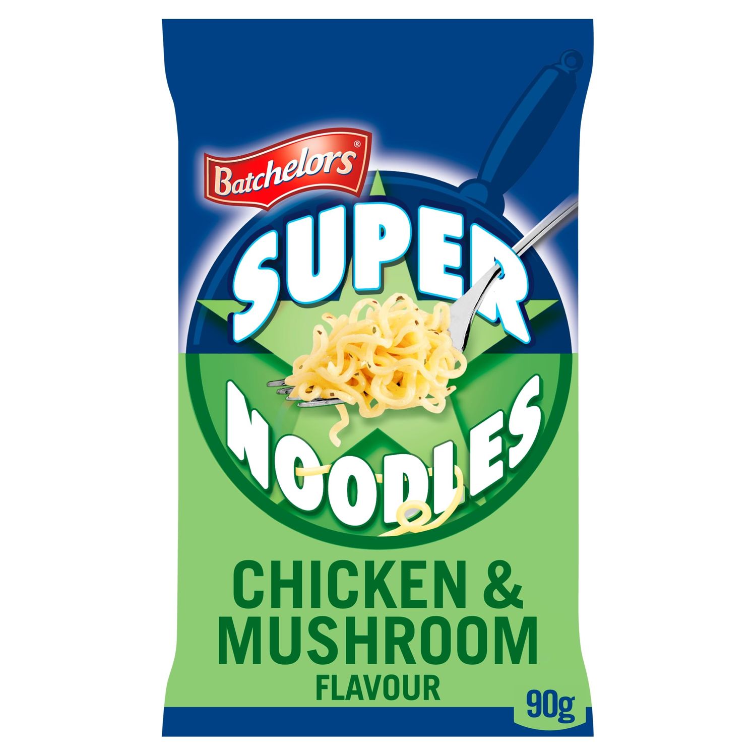 Batchelors Super Noodles Chicken &amp; Mushroom Flavour, Instant Snack Ready in 4 Minutes, 90 g Packet (Pack Of 1)