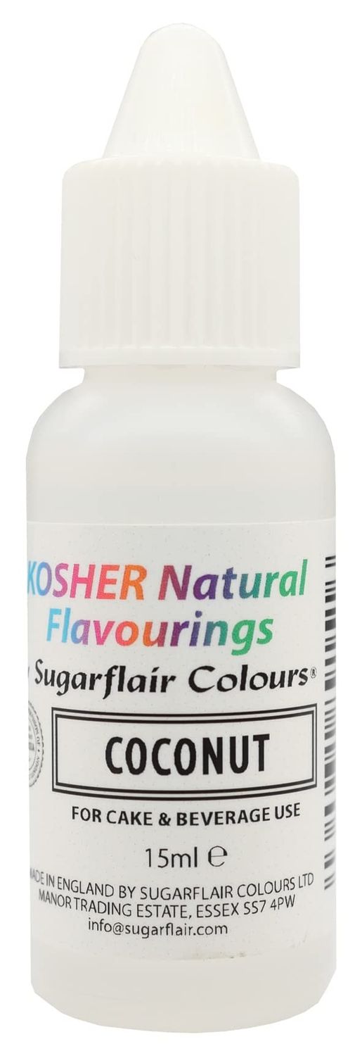 Sugarflair Coconut Natural Flavouring - Add Flavours to Cakes, Ice Creams, Chocolates, Icings, Pack Your Bakes With A Delicious Natural Food Flavour Extract - 15ml