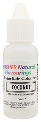 Sugarflair Coconut Natural Flavouring - Add Flavours to Cakes, Ice Creams, Chocolates, Icings, Pack Your Bakes With A Delicious Natural Food Flavour Extract - 15ml