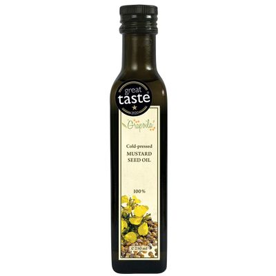 Pure Mustard Oil 250ml - Cold Pressed Cooking Oil - Great Taste Award Winner