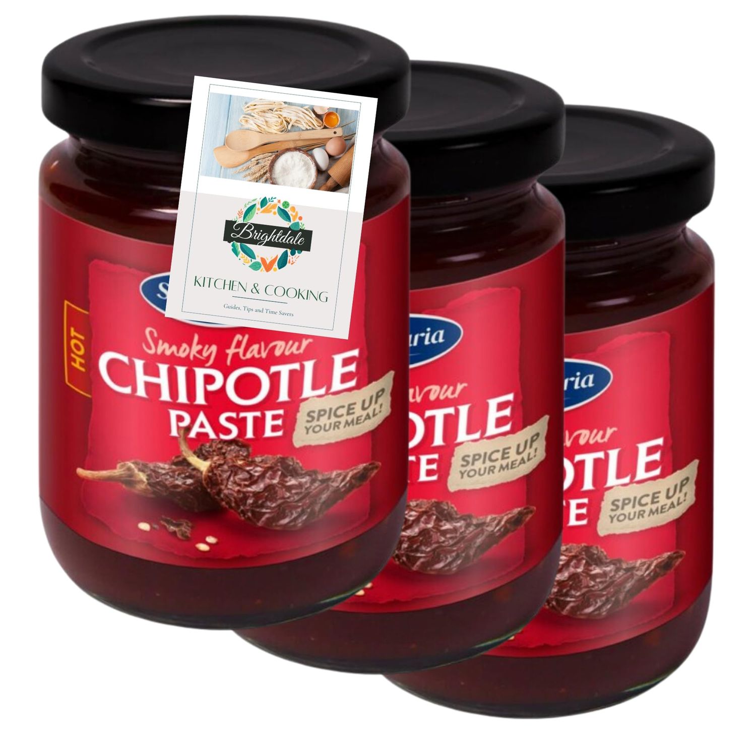 Chipotle Bundle with Santa Maria Chipotle Paste 100g 3 Pack + Brightdale Kitchen Booklet