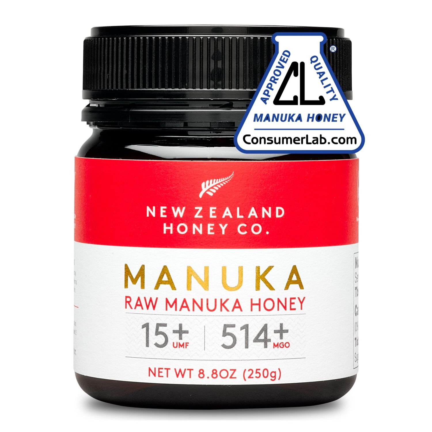 New Zealand Honey Co. Raw Manuka Honey UMF 15+ / MGO 514+ 250g