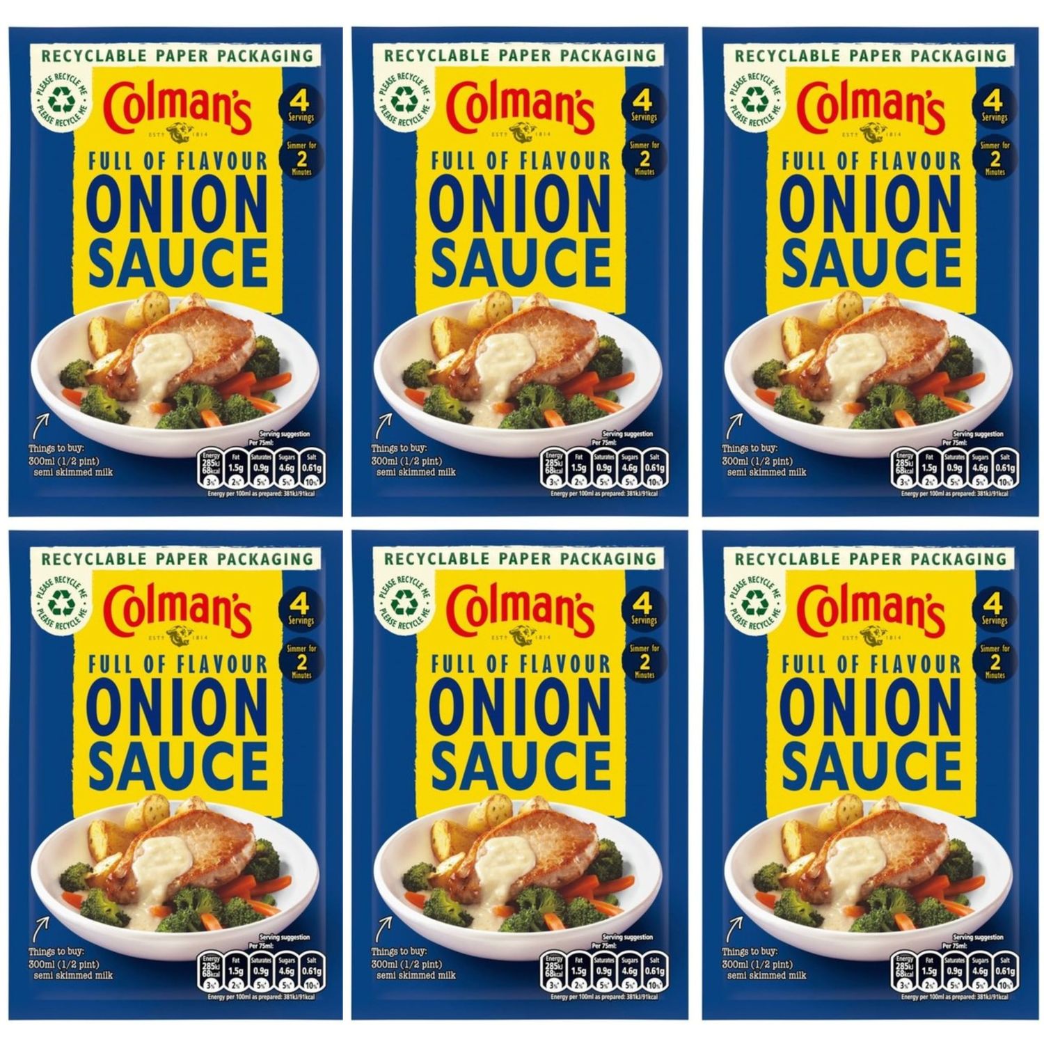 Colman's Onion Sauce Mix 35g Case of 6