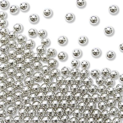 PME Silver Sugar Pearls (25g), 4mm diameter, Edible Cake Icing Decorations