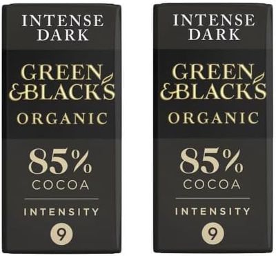 2 x Green &amp; Black's Organic 85% Dark Chocolate Bar 90g
