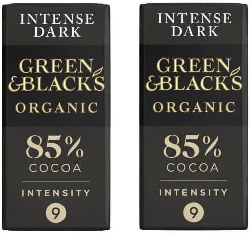 2 x Green &amp; Black's Organic 85% Dark Chocolate Bar 90g