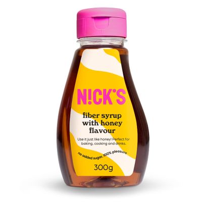 NICKS Fiber Syrup with Honey Flavor (300g) Sugar Alternative Keto Sweetener No Added Sugar, Gluten free