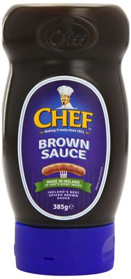 Chef Sauce Brown Squeezy Top Down 385 g (Pack of 6)