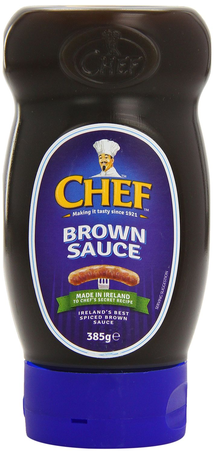 Chef Sauce Brown Squeezy Top Down 385 g (Pack of 6)