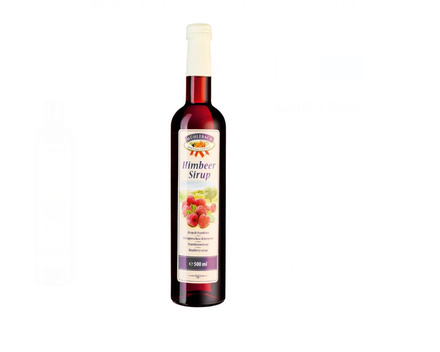 Premium Raspberry Cordial Syrup 500ml - Vegan-Friendly, Allergen-Free, 100% Natural Flavours &amp; Colourings for Coffee, Cocktails, Slushies, Mocktails, Smoothies &amp; More
