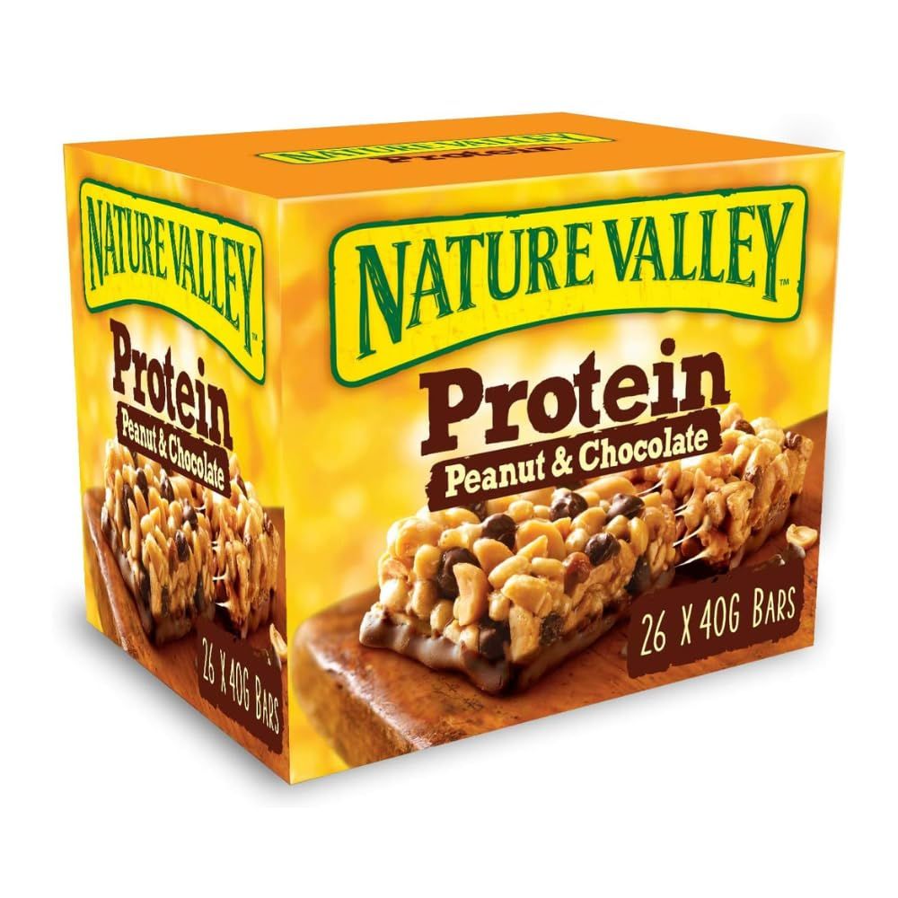 Nature Valley Protein Peanut &amp; Chocolate Gluten Free Cereal Bars 26 x 40g