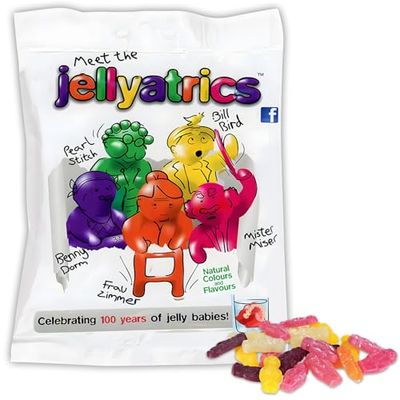 Jellyatrics Jelly Babies - 150g Bag of Sweets - Meet the Jellyatrics and Experience the Fruity Novelty Sweets, Gummy Sweet, and Chewy Sweet - Exciting Sweeties for any Occasions