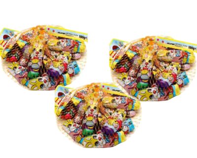 Easter 2026-3 Pack Of Foiled Milk Chocolate Easter Bunnies with Milk Cream in Net - 36 bunnies in Total