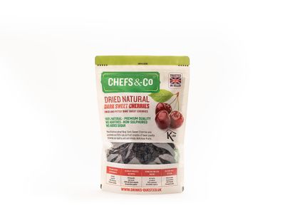 CHEFS &amp; CO Dried Dark Sweet Cherries (pitted) 100% Natural Dried Fruits Healthy Snack Non-sulphured, Vegan No additives,No Added Sugar,Kosher Certified,GMO-Free (NATURAL, 750 g (Pack of 1))
