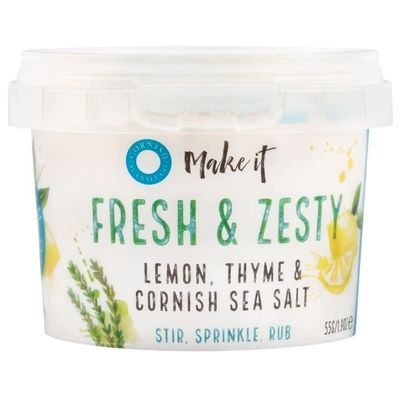 Lemon &amp; Thyme Cornish Sea Salt - Pinch Pot - Twin Pack (2 x 55g)