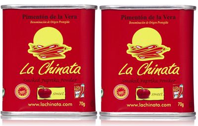 Smoked Paprika - LA CHINATA - DOP La Vera - Gluten Free (Sweet, 70g Can X 2)