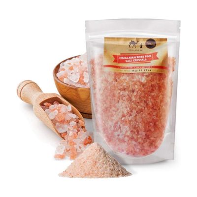 Silk Route Spice Company Himalayan Rose Pink Salt 1Kg (Coarse) Resealable Pouch