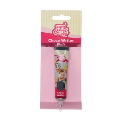 FunCakes Choco Writer Black 25g - Easy-to-Use Chocolate Writing Pen for Decorating Cakes, Cupcakes, Cookies & Pastries - Fast Drying, Sweet Vanilla Flavor - 25 g