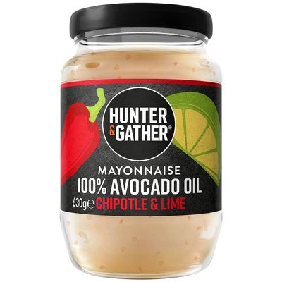 Hunter & Gather Chipotle & Lime Avocado Oil Mayonnaise 630g Seed Oil Free I Made with Pure Avocado Oil & British Free Range Egg Yolk Paleo, Keto, Sugar and Gluten Free Avocado Mayo Smoky & Fiery