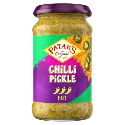Patak's Chilli Pickle 283g Delicious Blend Of Green Chilli, Aromatic Ginger &amp; Traditional Indian Spices