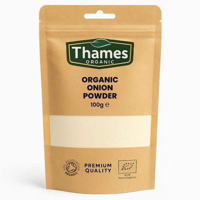 Organic Onion Powder - 100g of Flavorful & Versatile Seasoning - No Additives, No Preservatives - Vegan, Non-GMO, Certified Organic - Perfect for Cooking, Baking, and Seasoning - Thames Organic Organic Onion Powder - 100g of Flavorful & Versatile Seasoning - No Additives, No Preservatives - Vegan, Non-GMO, Certified Organic - Perfect for Cooking, Baking, and Seasoning - Thames Organic