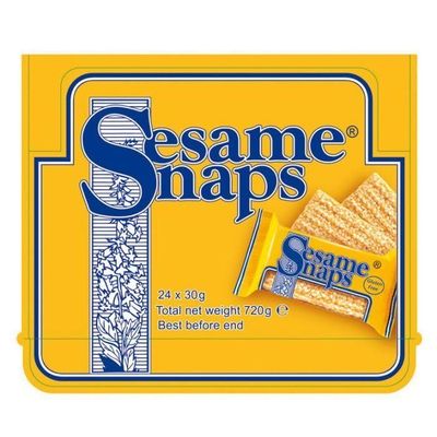 Classic Nutty Crunch with Sesame Seeds - 24 x 30g Nutritious Snack Gluten-Free &amp; Vegan Deliciously Sweet and Crunchy On-The-Go Snack
