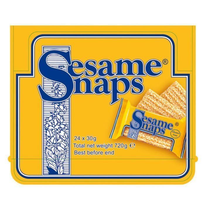 Classic Nutty Crunch with Sesame Seeds - 24 x 30g Nutritious Snack Gluten-Free &amp; Vegan Deliciously Sweet and Crunchy On-The-Go Snack