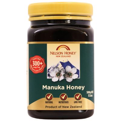 Nelson Honey UK, Classic 300+mg 500 g, Manuka, 1 count