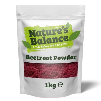 Nature's Balance Beetroot Powder 1kg Sweet & Earthy Dried Ground Beetroot is Pure and Free from Preservatives, an Ideal Natural Food Colour and Flavouring
