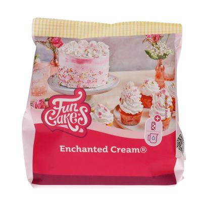 FunCakes Mix for Enchanted Cream Easy to Use, Very Light and Fluffy Snow White Cream, optimal for Filling and Covering Cakes or as a Topping on Cupcakes, Halal, 200 g