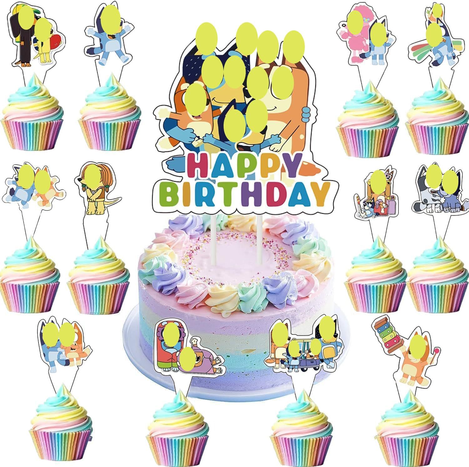 Cake Decorations, Cake Toppers for Boys Girls, Cupcake Toppers, Birthday Party Supplies