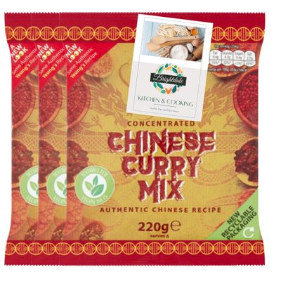 Chinese Curry Mix Bundle for Yeungs Chinese Curry Mix 220g 3 Pack + Brightdale Kitchen Booklet