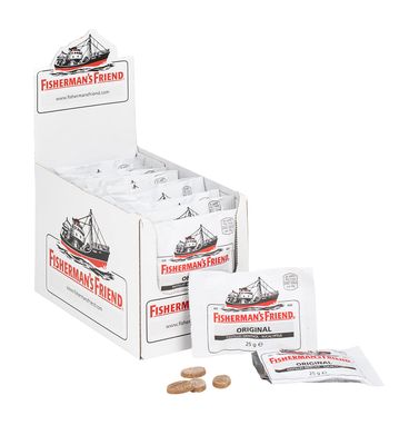 Fisherman s Friend Original Extra Strong Lozenges, Menthol &amp; Eucalyptus Throat Lozenges, Pack of 24