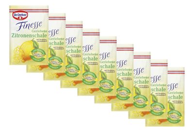 Dr Oetker Finesse Grated Lemon Peel 6g [Pack of 9]