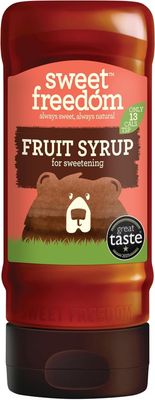 Sweet Freedom Fruit Syrup 350 g - Vegan Drizzle for Coffee and Pancakes, Naturally Sweetened with Fruits, Only 13 Kcal Per Teaspoon (Pack of 1)
