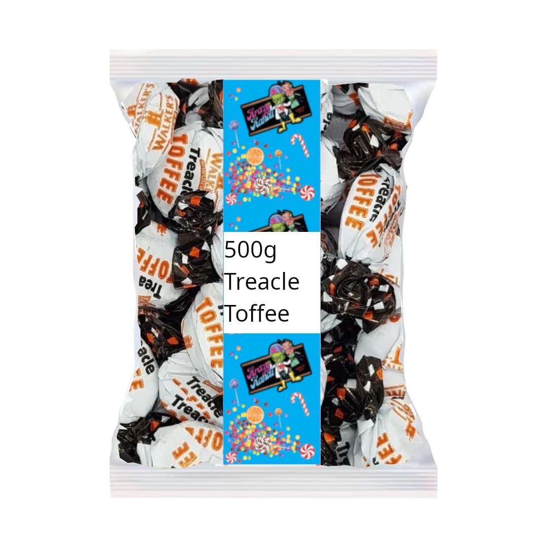 Walkers Treacle Toffee - 500g Bag Authentic British Sweet Rich &amp; Buttery Classic Toffee Candy