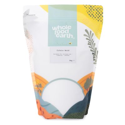 Wholefood Earth - Citric Acid 3kg - Anhydrous - Food Grade