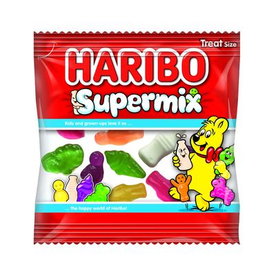 HARIBO Supermix - Assorted Gummy Sweets - Multipack - 100 x 16g Mini Bags