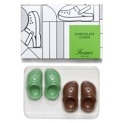 Friars Edible Clog Shoes Shaped Chocolate - 55 g Novelty Milk Chocolate Gift Funny Valentine or Birthday Present for Animal Lovers, Boyfriend, Girlfriend, Husband Stocking Filler, Party Favour