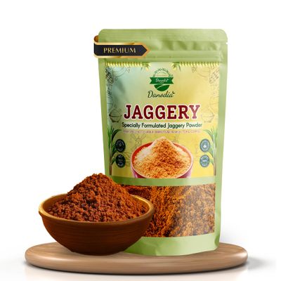 Danodia Foods Natural Jaggery Powder (2 lbs/950G) Gluten Free, Traditionally Made Sweetner, No Additives or Preservatives Used Unique Sugar Substitute, Best Of Indian Sweetener (Resealable Pouch)