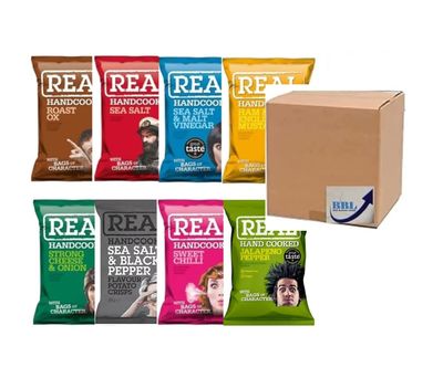 Real Crisps Mixed Case 35g (Pack Of 24) Mix Flavours
