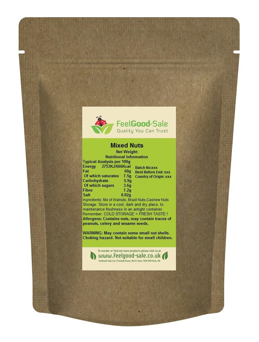 1kg Premium Fresh Mixed Nuts (Walnuts, Cashews, Brazil Nuts) (1kg)