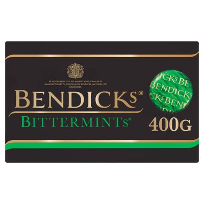 Bendicks Dark Chocolate Coated Bittermints, Double the Indulgence of Bittermints, Kosher &amp; Vegan Friendly, 400 g (Pack of 1)