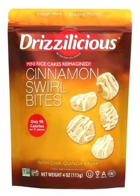 Drizzilicious Cinnamon Mini Rice Cakes with White Chocolaty Drizzle 113g